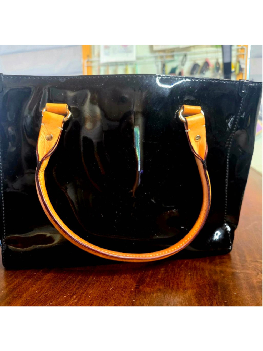 Women's Kate Spade Black Patent Leather Tote Bag & Wallet Set, One Size - Picture 4 of 16